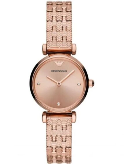 Sku: AR11342 Case Size: 28 mm Movement: Two Hand Platform: N/A Strap Material: Stainless Steel Strap Colour: Rose Gold Case Water Resistance: 3 ATM Case Material: Stainless Stee