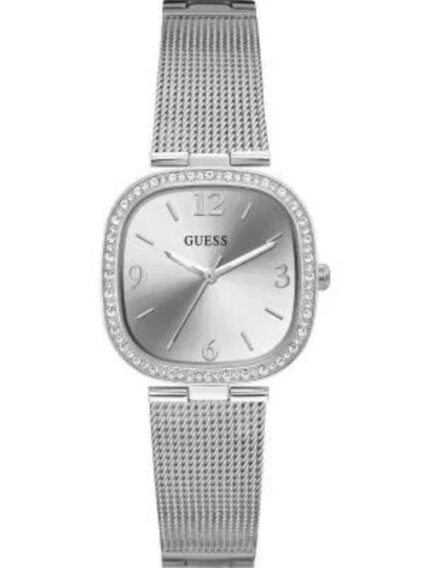 roduct: GW0354L1 Dial Finish: Sunray Case Material: Stainless Steel Band Color: Silver Tone Buckle/Clasp: Hook Slide Clasp Case Color: Silver Tone Case Size: 32mm Dial Color: Silver Watch Movement: Analog