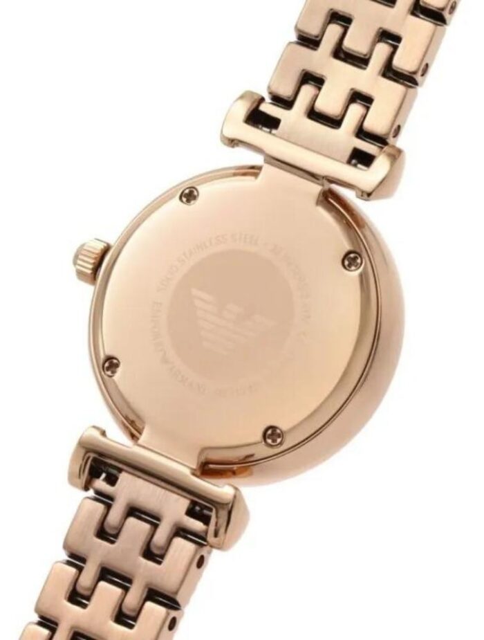 Sku: AR11342 Case Size: 28 mm Movement: Two Hand Platform: N/A Strap Material: Stainless Steel Strap Colour: Rose Gold Case Water Resistance: 3 ATM Case Material: Stainless Stee